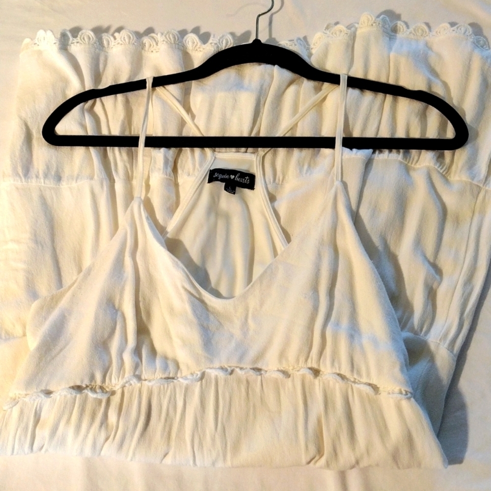 Sequin Hearts large strappy lined dress